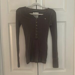 Abercrombie & Fitch Women's Brown Long Sleeve Top